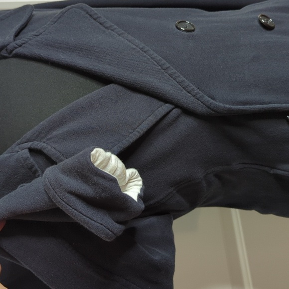 James Perse LA Double Breasted Soft Cotton Jersey Knit Jacket Blazer Black 3 M/L - Picture 4 of 13